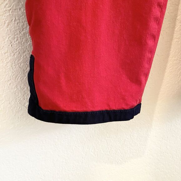 Talbots Women’s Tipped Bi Stretch Ankle Pants 16 Petite Red Casual Stretch - Picture 7 of 15